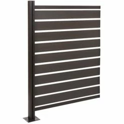 Pannello Supplementare Recinzione Frangivista Bidoni Box Rifiuti HWC-K57 Alluminio Polywood 130x100x6cm Antracite